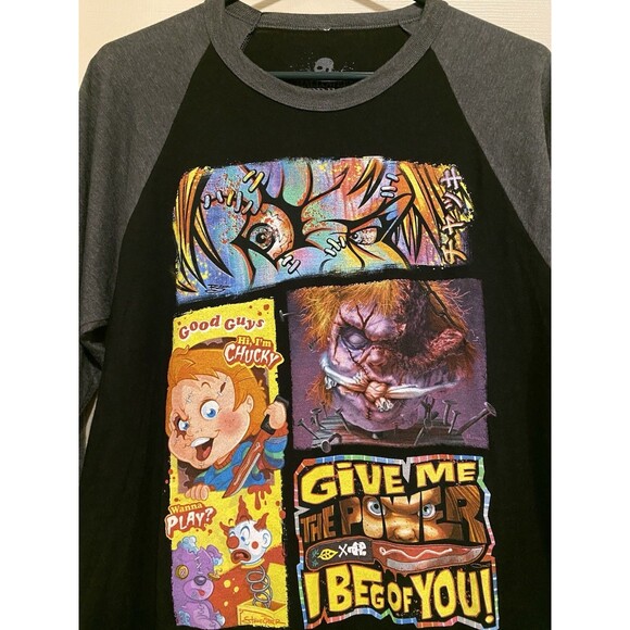 Chucky Raglan Shirt HHN Halloween Horror Nights 2023 Artist Signature Series NWT - Picture 12 of 13